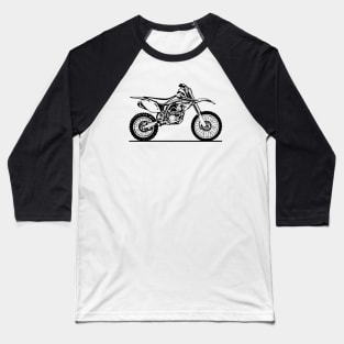 CRF150R Motorcycle Sketch Art Baseball T-Shirt